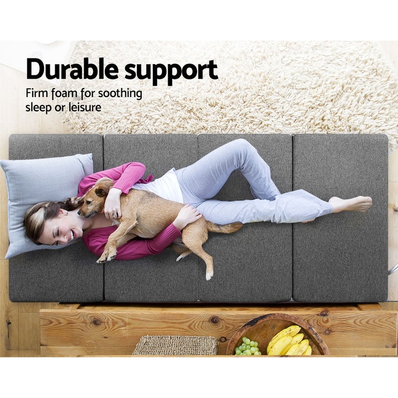 Buy Giselle Bedding Foldable Mattress Folding Foam Single Grey - MyDeal