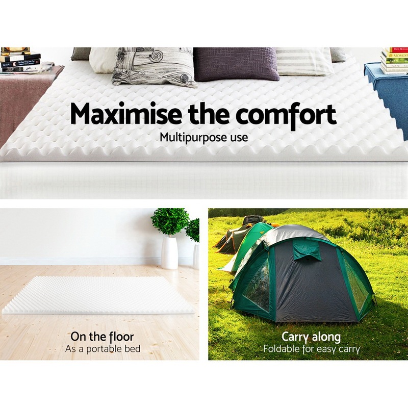 Buy Giselle Bedding Memory Foam Mattress Topper Egg Crate 5cm Queen