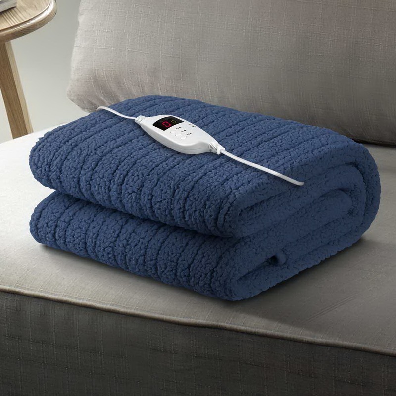 Giselle Bedding Washable Electric Heated Throw Rug Fleece Snuggle