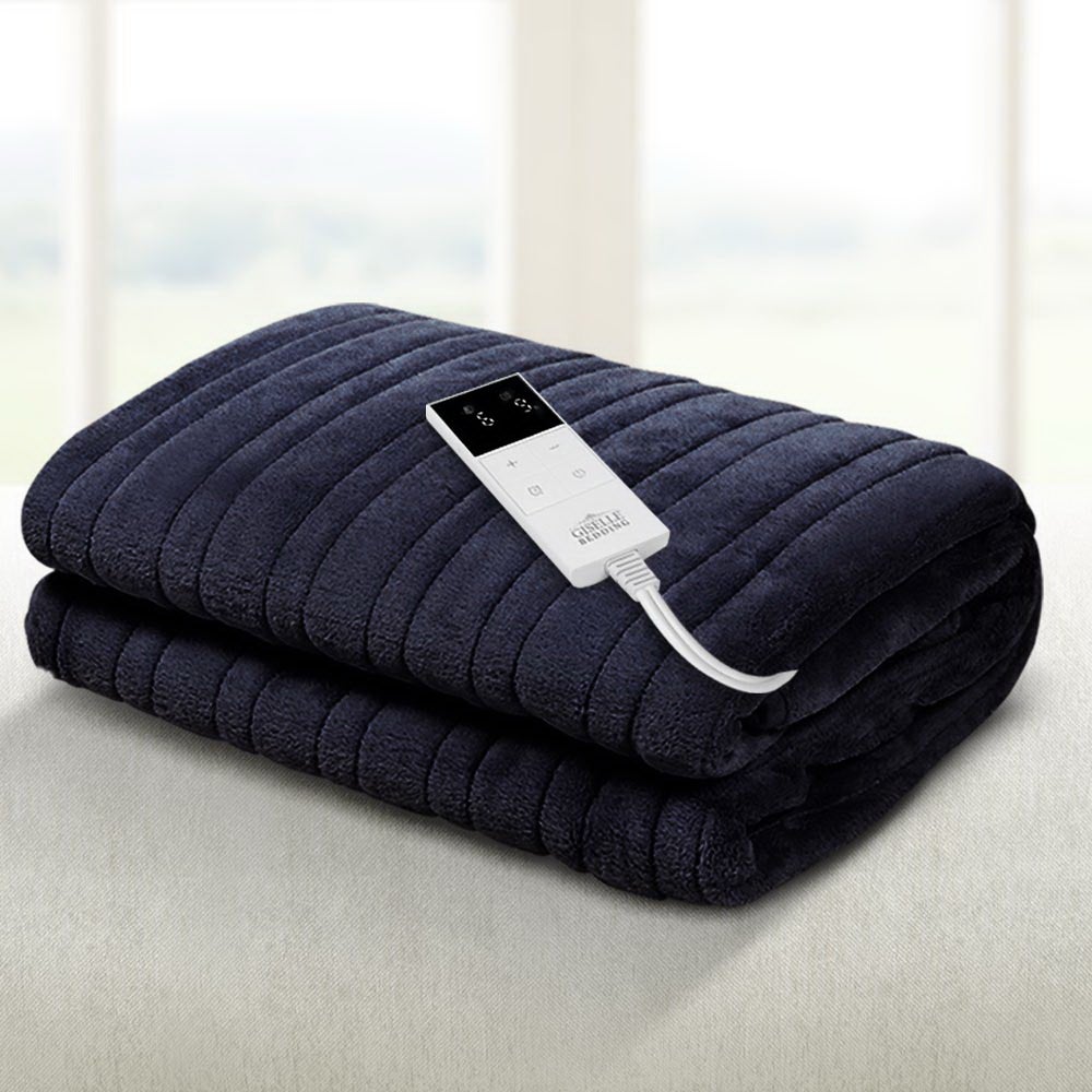 Giselle Bedding Washable Heated Electric Throw Blanket in 3 Colours