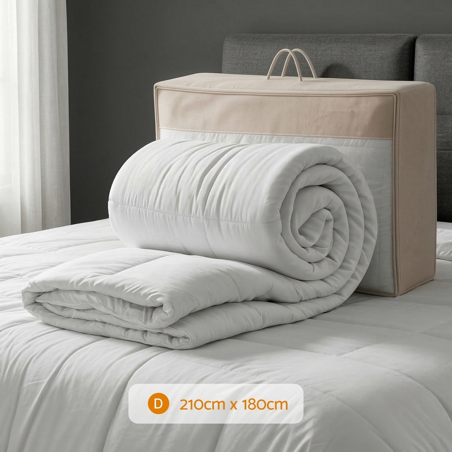 Giselle Bedding Wool Quilt 500GSM Thick Winter Doona Double Baffle Box 100% Wool Filling