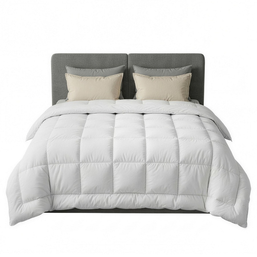 Giselle Bedding Wool Quilt 500GSM Thick Winter Doona Double Baffle Box 100% Wool Filling