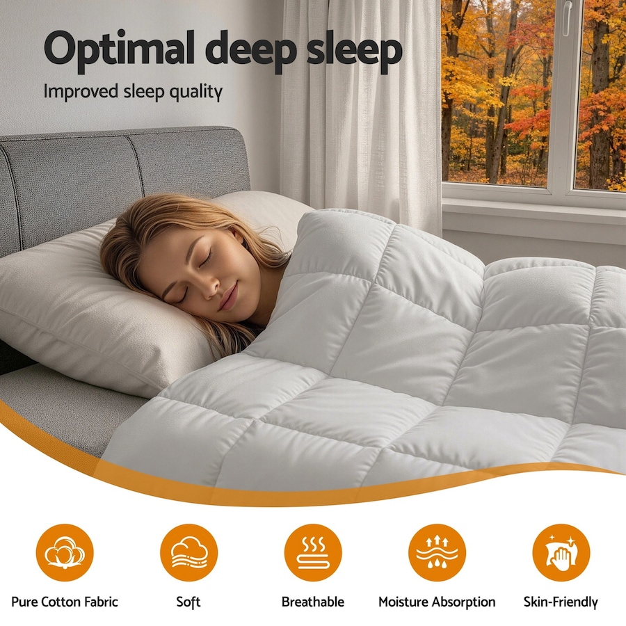 Giselle Bedding Wool Quilt 500GSM Thick Winter Doona Double Baffle Box 100% Wool Filling