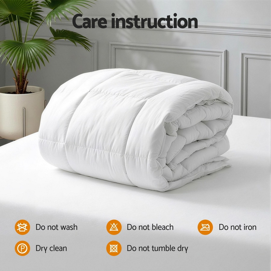 Giselle Bedding Wool Quilt 500GSM Thick Winter Doona Double Baffle Box 100% Wool Filling