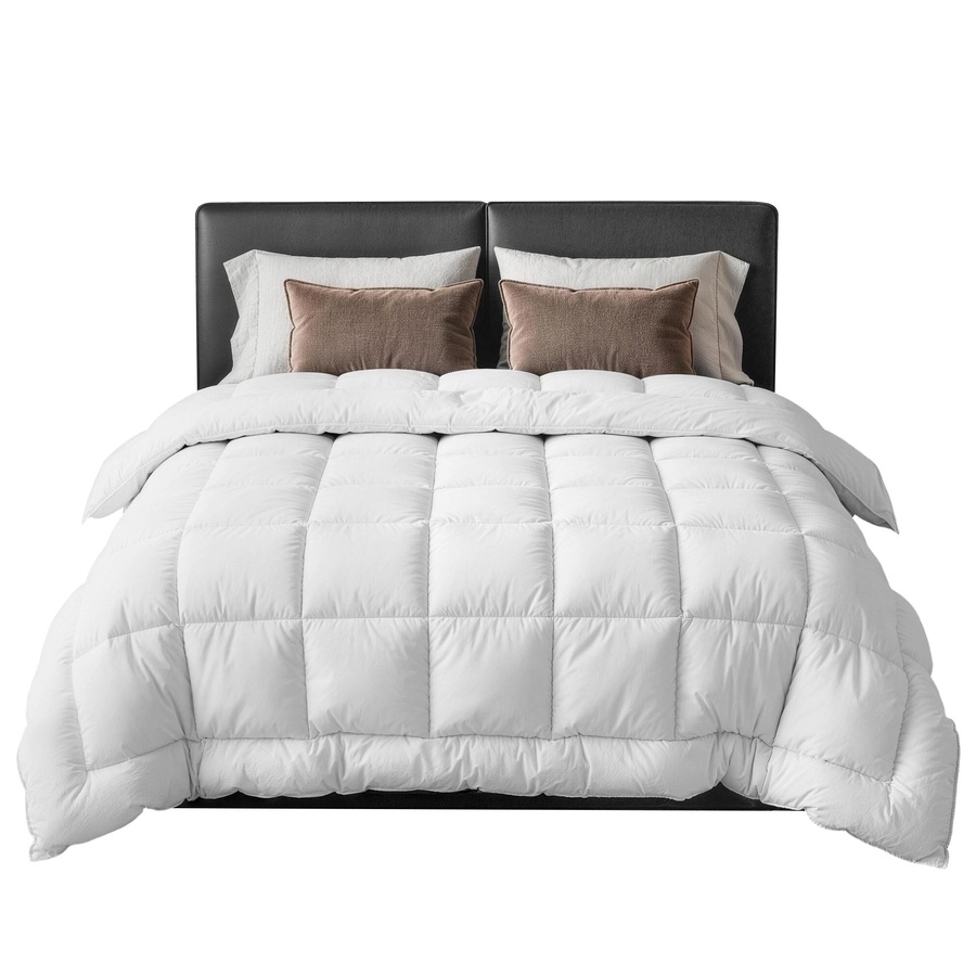 Giselle Bedding Wool Quilt 800GSM Extra Thick Winter Doona King Baffle Box 100% Wool Filling