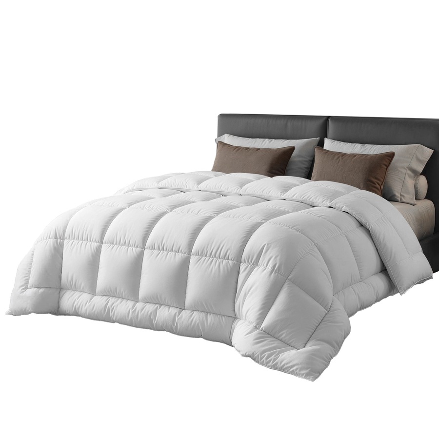 Giselle Bedding Wool Quilt 800GSM Extra Thick Winter Doona King Baffle Box 100% Wool Filling