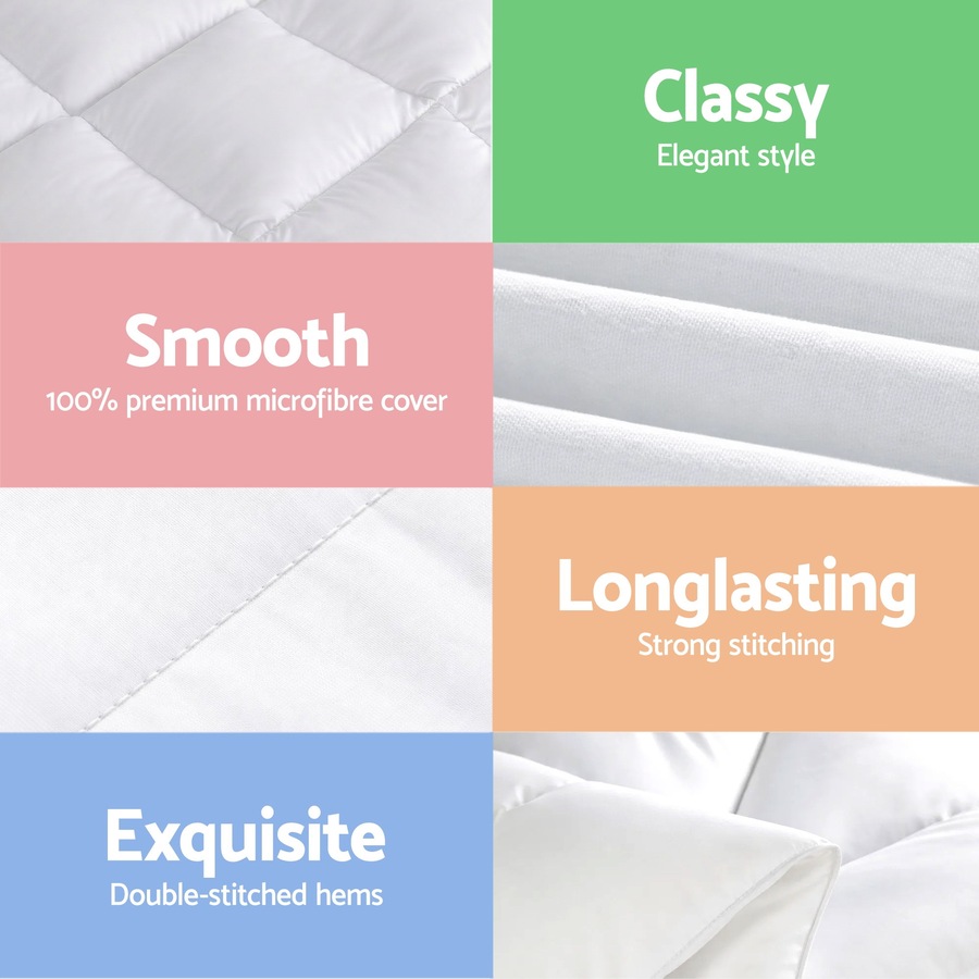 Giselle Bedding Wool Quilt 800GSM Extra Thick Winter Doona King Baffle Box 100% Wool Filling