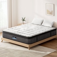 Giselle Spring Mattress 9 Zone Euro Top Bed Pocket Latex Foam 34cm Double