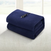 150cm x 110cm Giselle Electric Heated Blanket Car Throw Rug Blue