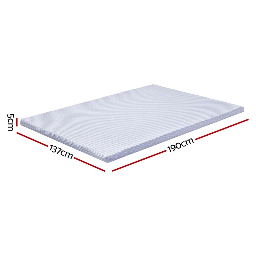 Giselle Bedding 5cm Natural Latex Mattress Topper, 7-Zone Bed Pad for Hot Sleepers Double