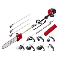 12" Bar Giantz 65CC Pole Chainsaw Hedge Trimmer Brush Cutter Whipper Snipper 9-in-1 MultiTool Saw 4.3m Long