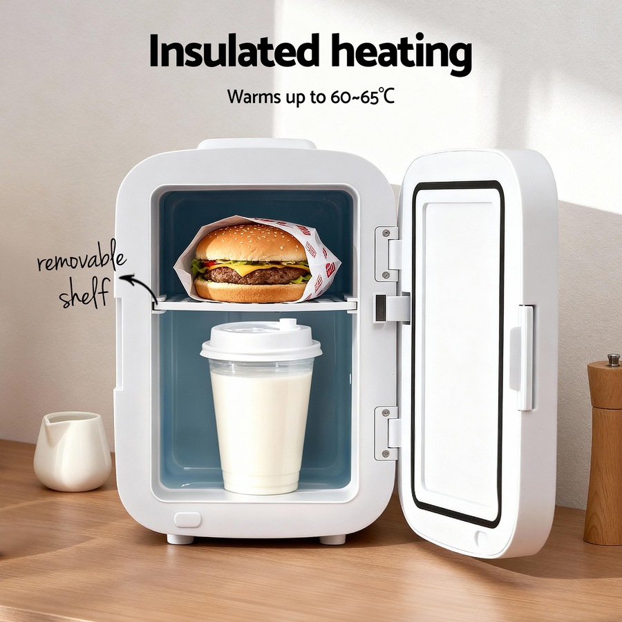 Glacio Mini Fridge Portable White Electric Cooler Warmer 12V 220V