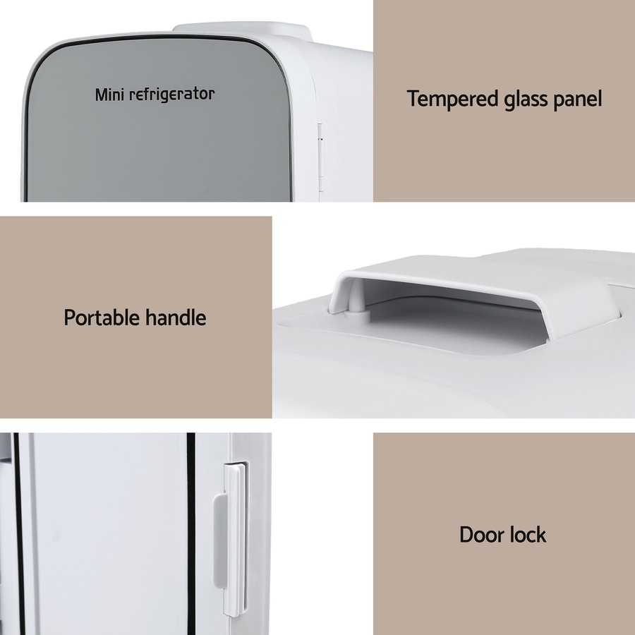 Glacio Mini Fridge Portable White Electric Cooler Warmer 12V 220V