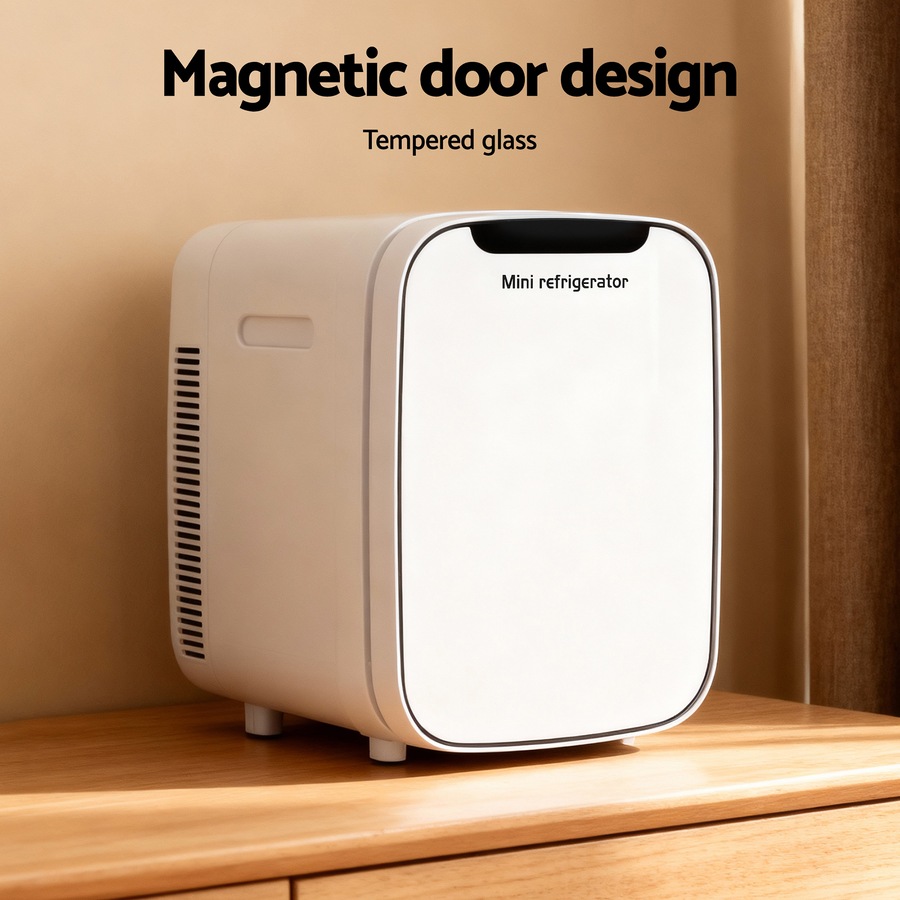 Glacio Mini Fridge Portable White Electric Cooler Warmer Car Office 12V 220V