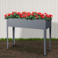 100X80X30cm Green Fingers Raised Garden Bed Elevated Planter Box Container Galvanised Garden Bed