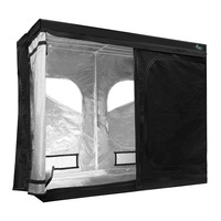 240x120x200CM Green Fingers Grow Tent Hydroponics Kit Indoor Plant Room Black