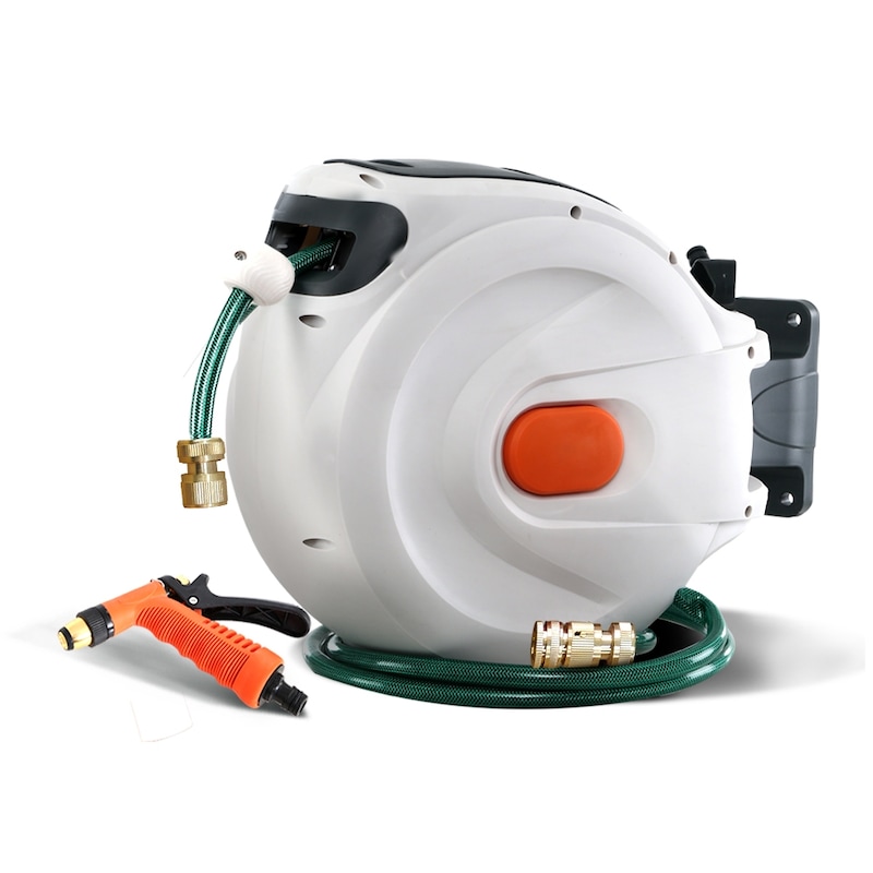 Buy Green Fingers 20M Water Hose Reel Garden Retractable Auto Rewind ...