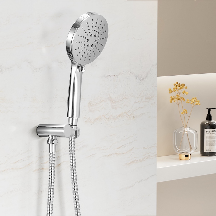 3 Modes Handheld Shower Head Holder 4.7'' High Pressure Silver