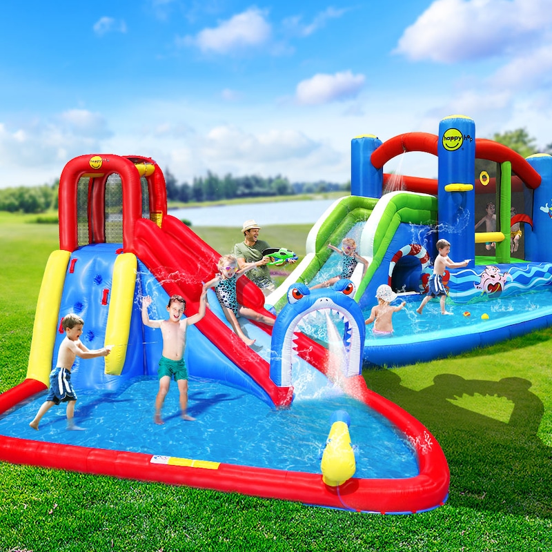 Buy Happy Hop Inflatable Water Slide KidsJumping Castle Bouncer Outdoor ...