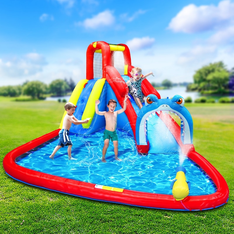 Buy Happy Hop Water Park Inflatable Water Slide Jumping Castle Splash ...