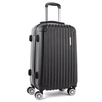 1pc Wanderlite 28" 75cm Luggage Trolley Travel Set Suitcase Carry On Hard Case TSA Lock Lightweight Black