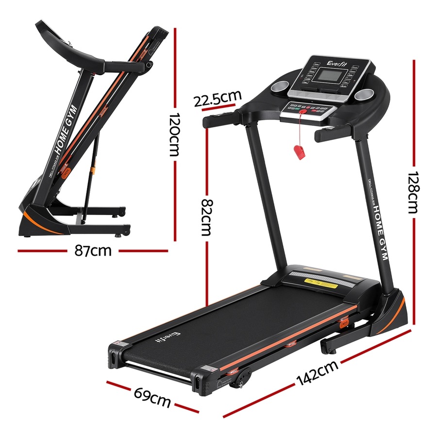 Everfit Incline Treadmill 42cm Belt 3 in 1 Foldable Walking Pad 18km/h Max Speed Pulse sensor