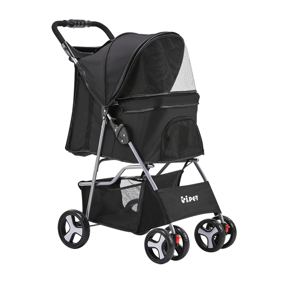 i.Pet Stroller Dog Cat Cage Carrier Travel Pushchair Foldable Pram 4-Wheel