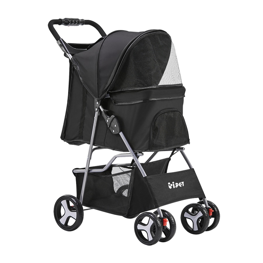 i.Pet Stroller Dog Cat Cage Carrier Travel Pushchair Foldable Pram 4-Wheel