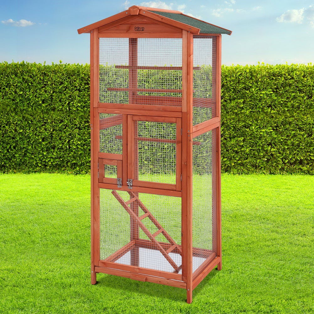 i.Pet Bird Cage Wooden Pet Cages Aviary Large Carrier Travel Canary Parrot XL