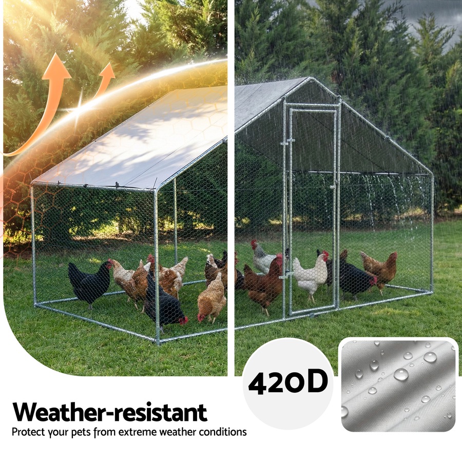 Buy i.Pet Chicken Coop Large 3x2x2m Walk in Hen Cage Run Rabbit Hutch ...