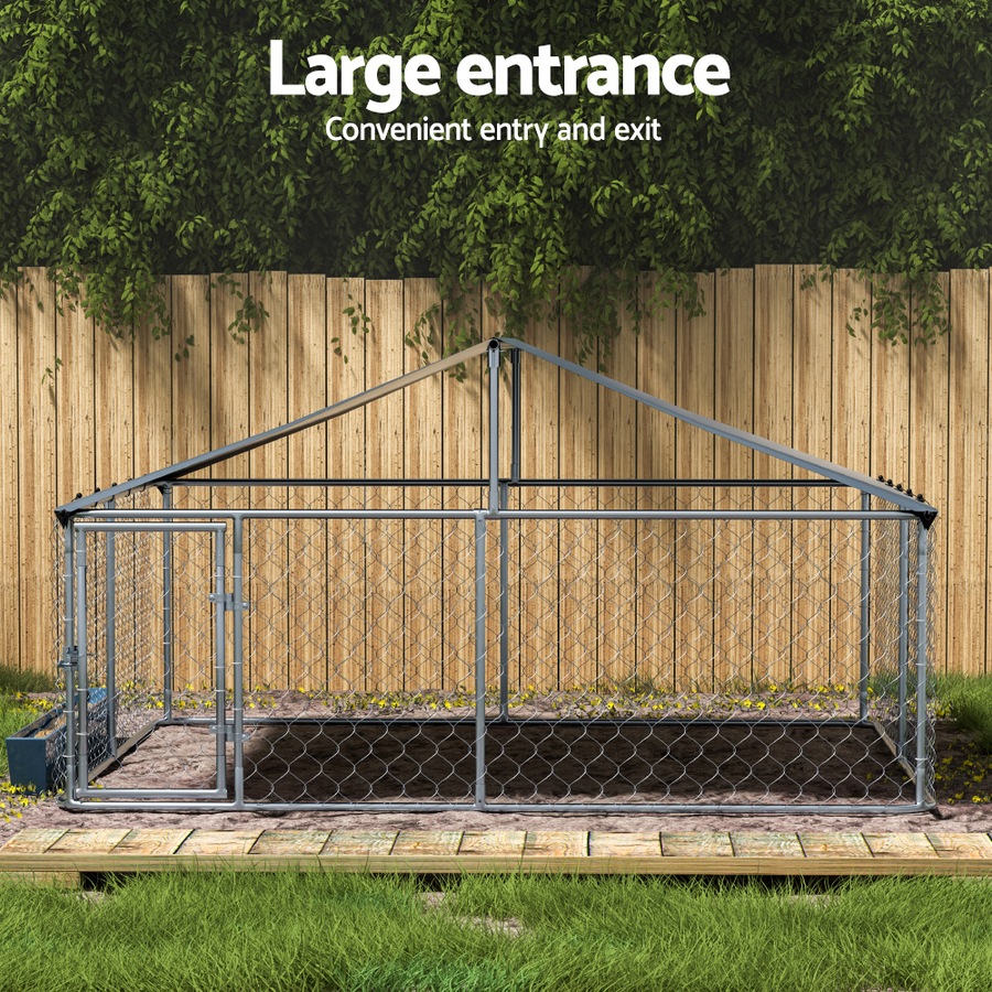i.Pet Dog Kennel 3M x 3M Large House XXL Pet Run Cage Puppy Outdoor Enclosure With Roof