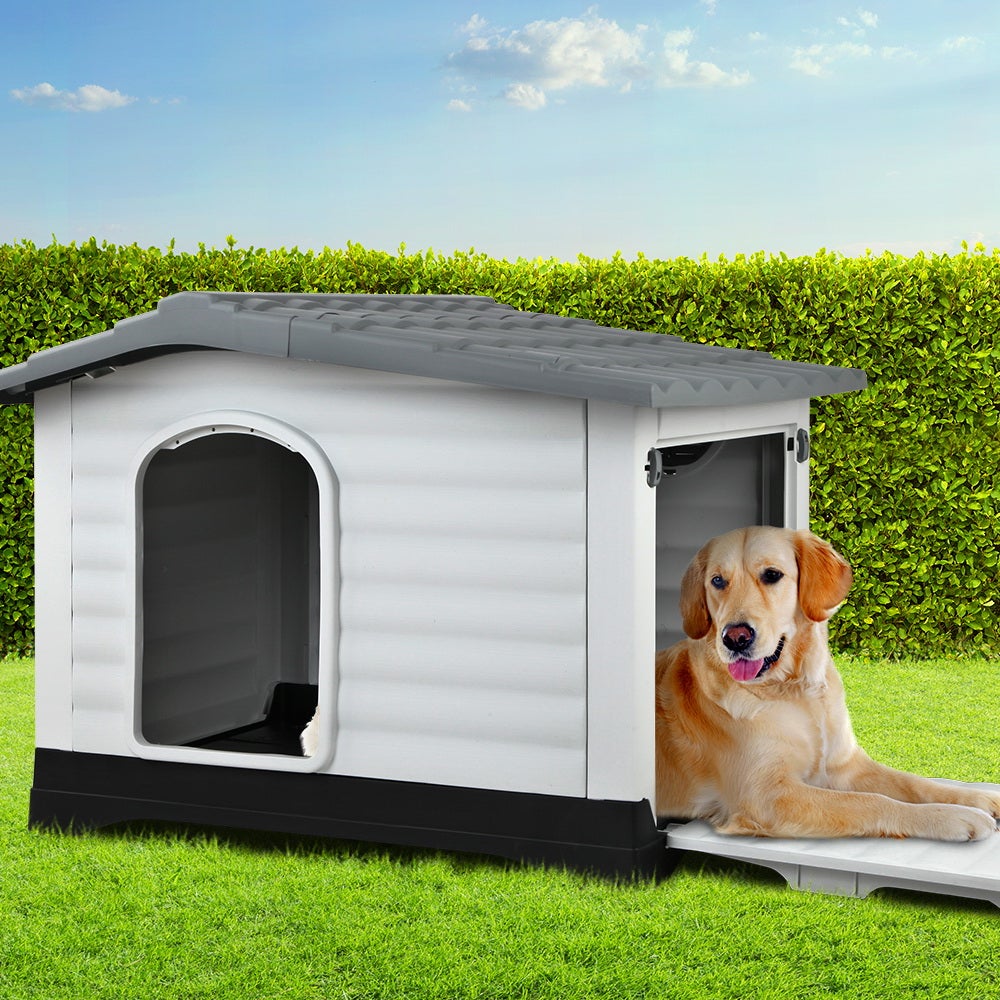 i.Pet Dog Kennel Pet Dog House Extra Large Kennels Plastic Outdoor Cabin Puppy