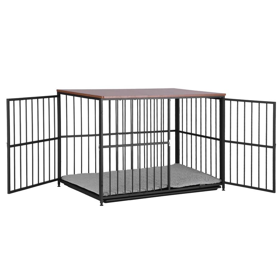 i.Pet Extra Large Dog Crate Furniture 107cm Dog Cage Puppy Pet Wooden Black