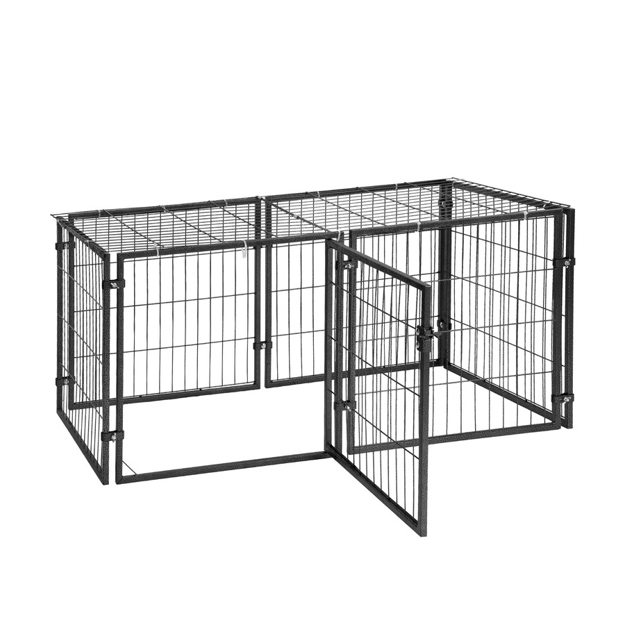 i.Pet Large Dog Crate Cage Playpen 129cm Puppy Pen Pet Enclosure Black 50''