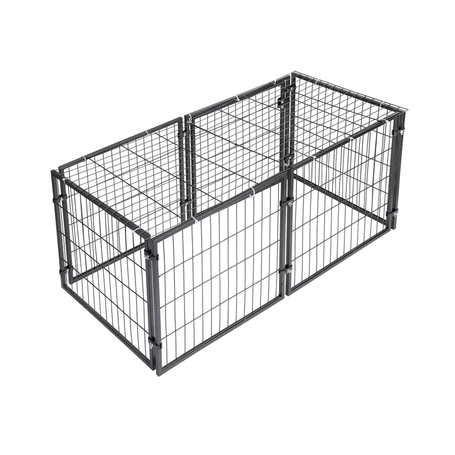 i.Pet Large Dog Crate Cage Playpen 129cm Puppy Pen Pet Enclosure Black 50''