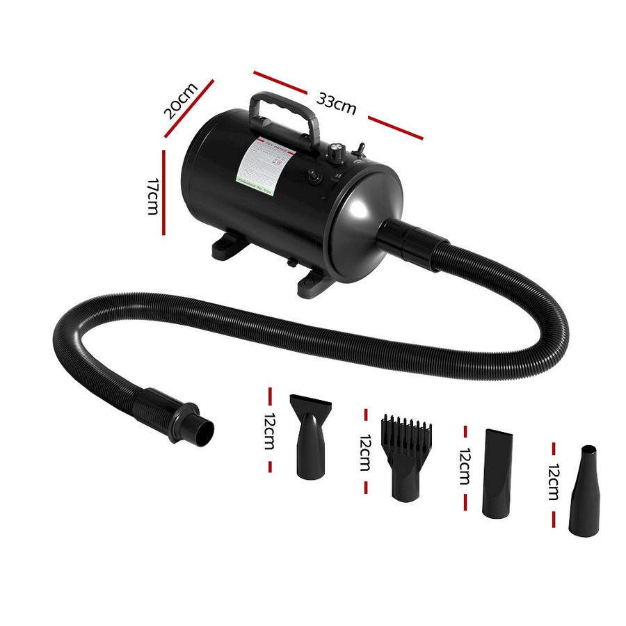 i.Pet Pet Hair Dryer Dog Cat Grooming Speed Blower Hairdryer Heater