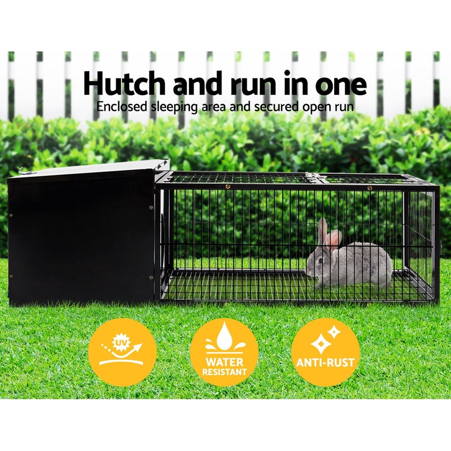 Buy i.Pet Rabbit Cage 122x52cm Hutch Enclosure Carrier Metal - Everyday ...