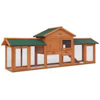 Buy PawHub Extra Large 3.1 Meters Wooden Chicken Coop with run Rabbit ...