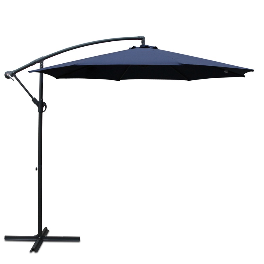 InstaHut 3m Outdoor Umbrella Cantilever Beach Garden Patio Navy
