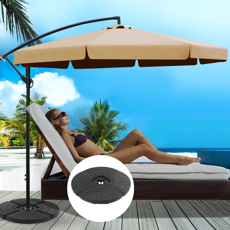 Buy Instahut Outdoor Umbrella 3M Beach Umbrellas Cantilever Stand Base
