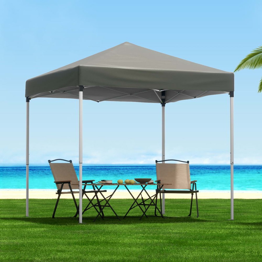 2x2m Gazebo w/ Base Pods InstaHut Outdoor Patio Garden Marquee Shade Grey