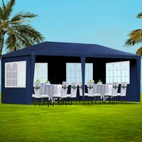 1 3x6m Gazebo InstaHut Camping Canopy Marquee 6 Panel Blue
