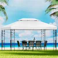 0utdoor 4x3m Gazebo InstaHut Marquee Outdoor Wedding Party Event Tent Home Iron Art Shade White