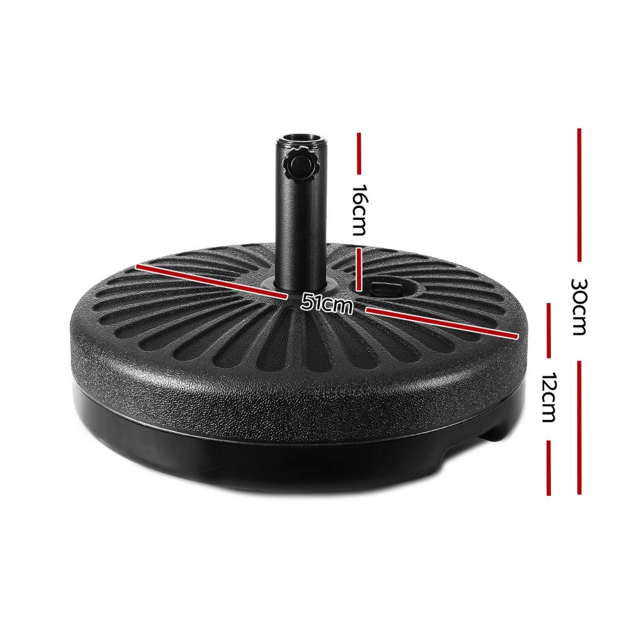 InstaHut 51cm Outdoor Umbrella Base Round Stand Pod