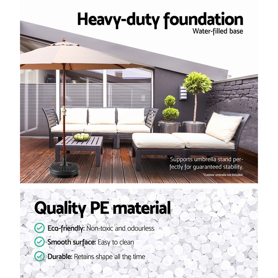 InstaHut 51cm Outdoor Umbrella Base Round Stand Pod