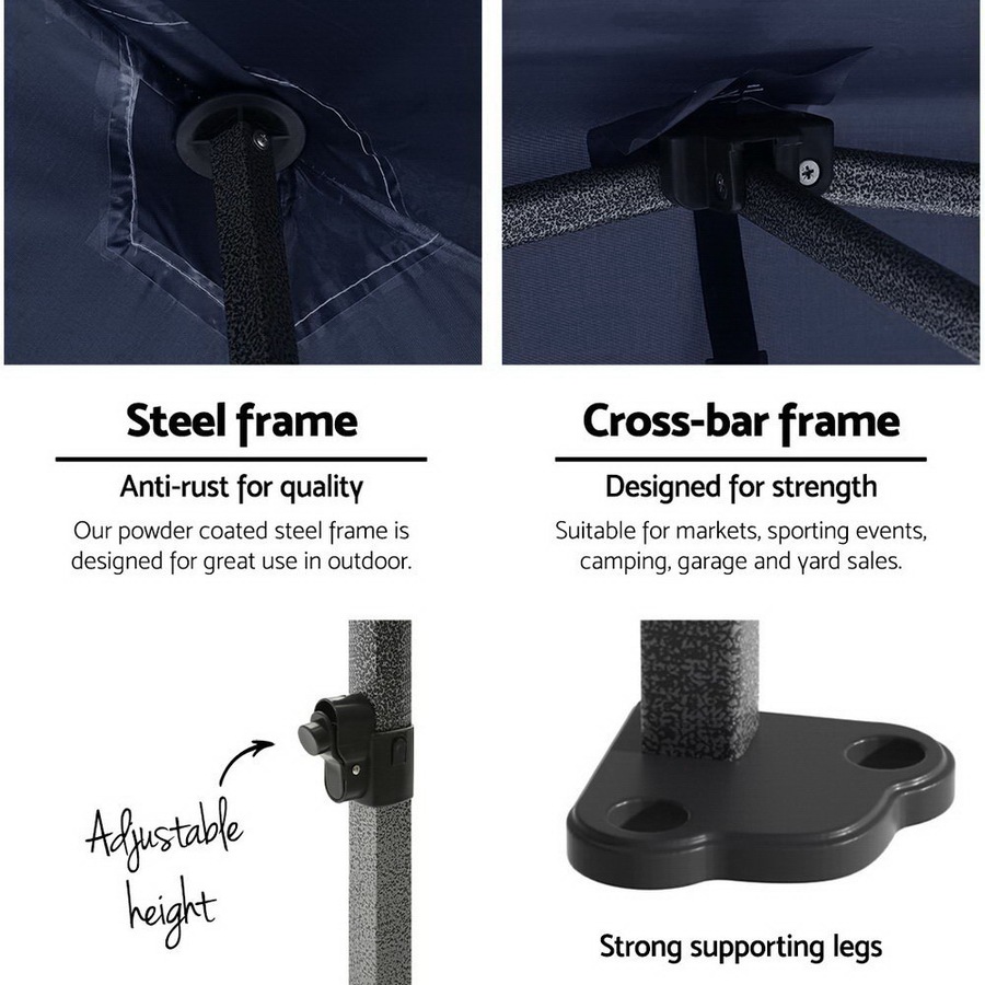 1 Set 3x6m Gazebo InstaHut Canopy Navy