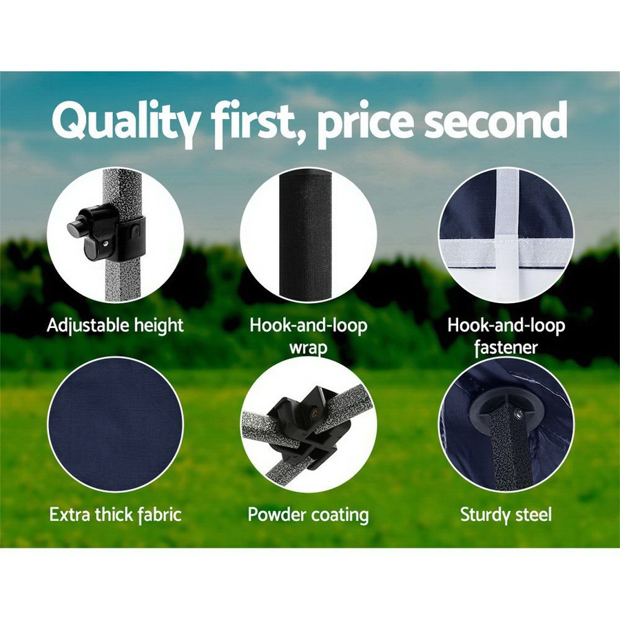 1 Set 3x6m Gazebo InstaHut Canopy Navy