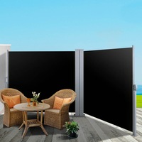 InstaHut Side Awning Outdoor Blinds Sun Shade Retractable Screen 2X6M BK