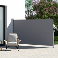 InstaHut Side Awning Sun Shade Outdoor Retractable Privacy Screen 1.8X3M Grey