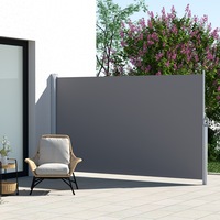 InstaHut Side Awning Sun Shade Outdoor Retractable Privacy Screen 2X3M Grey